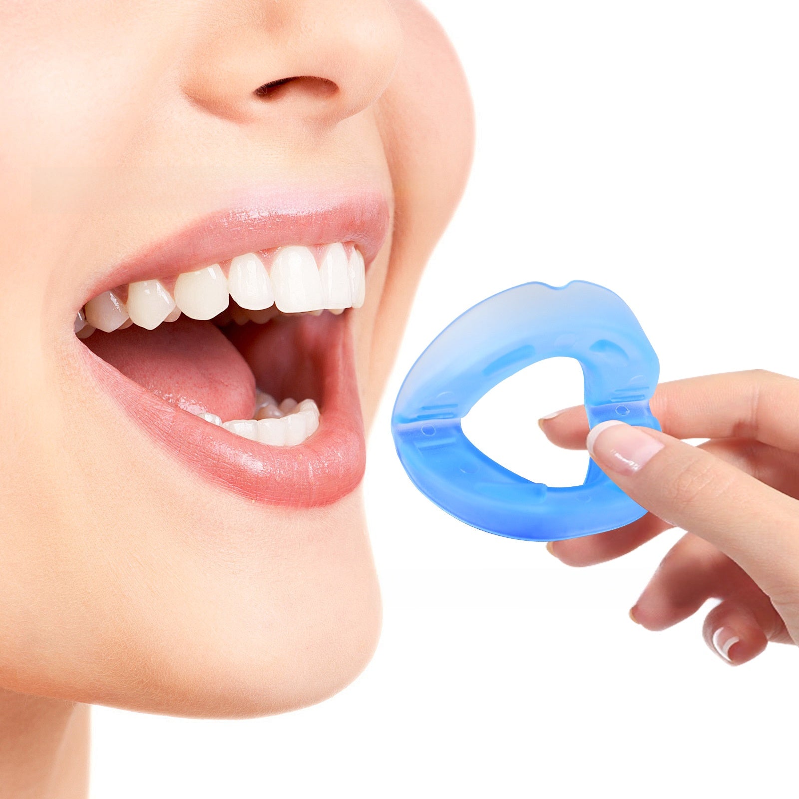 Anti-Snoring Mouthpiece Blue Dual-Layer Dental Device